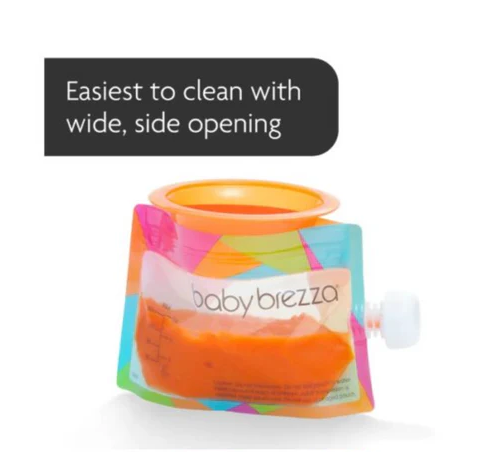 Baby Brezza Reusable Food Pouches for Weaning – Pack of 10