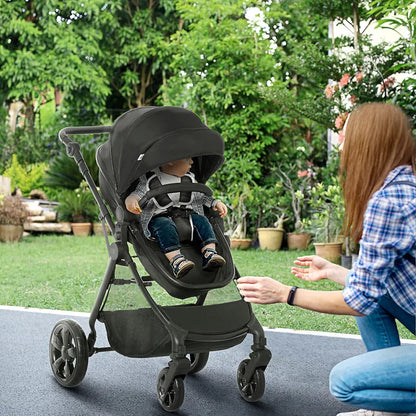HomCom Stroller 2n1 - Black