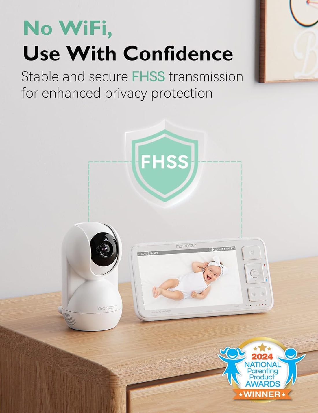 Momcozy BM03 – Kamerë monitorimi për Foshnjë, me ekran 5.5″ Full HD dhe bateri të fuqishme