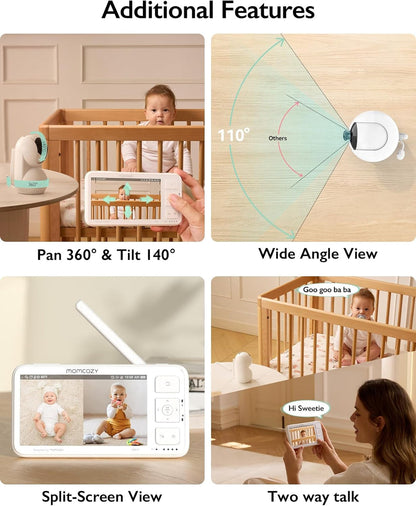 Momcozy BM03 – Kamerë monitorimi për Foshnjë, me ekran 5.5″ Full HD dhe bateri të fuqishme
