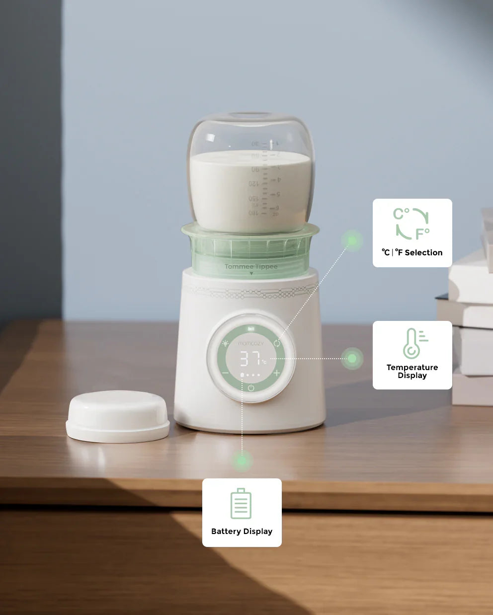 Momcozy MW03 – Ngrohës i Portativ Shishesh për Udhëtim