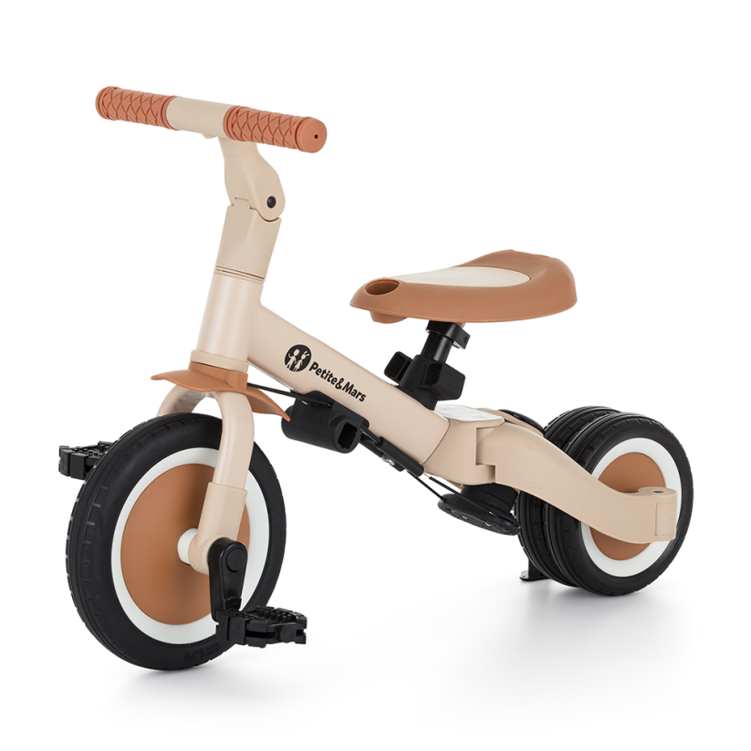 PETITE&MARS Triçikletë shumëfunksionale 5 në 1, Turbo - Desert Sand