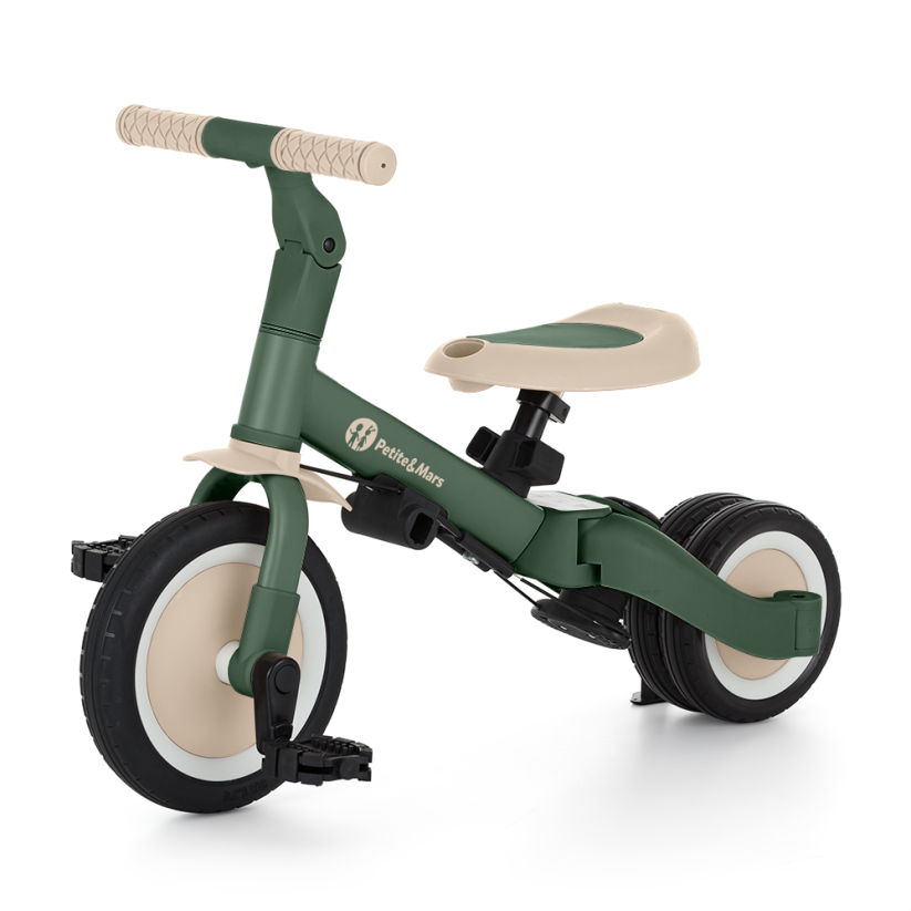 PETITE&MARS Triçikletë shumëfunksionale 5 në 1, Turbo - Misty Green