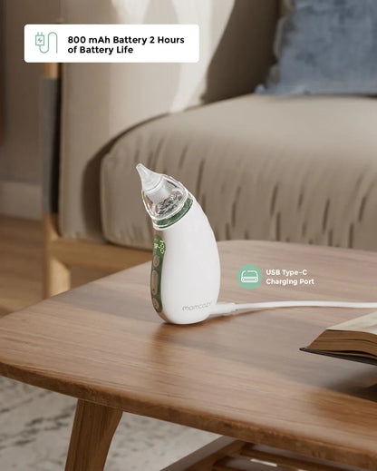 Momcozy BN02 – Aspirator Nasal Bebesh me Bateri të Gjatë dhe Thithje të Fortë