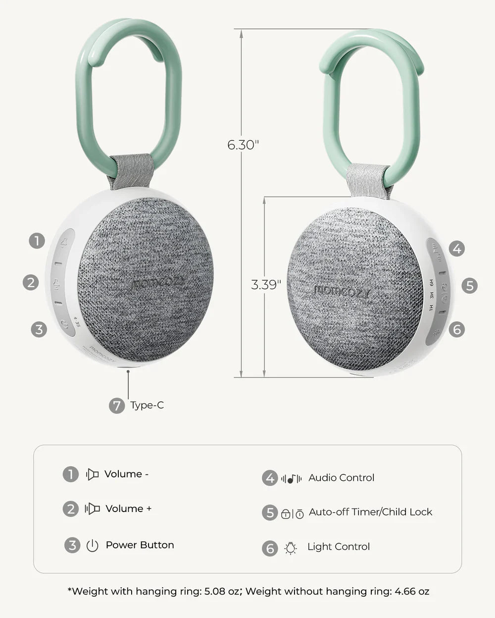 Momcozy Portable Sound Machine