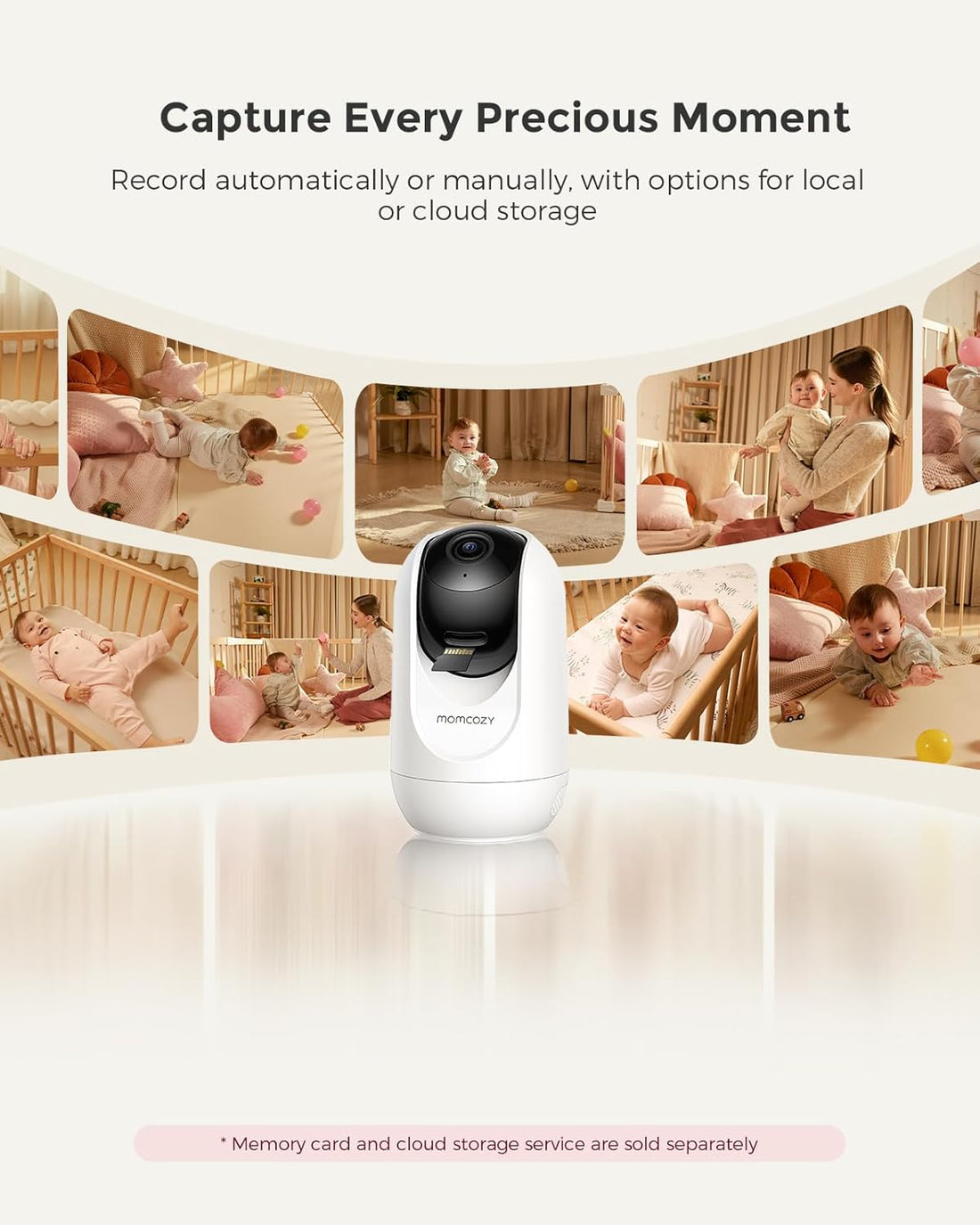 Momcozy BM04 – Kamerë Monitorimi Smart Wi-Fi për Foshnjë me Ekran 5″ dhe funksion Dual-Mode