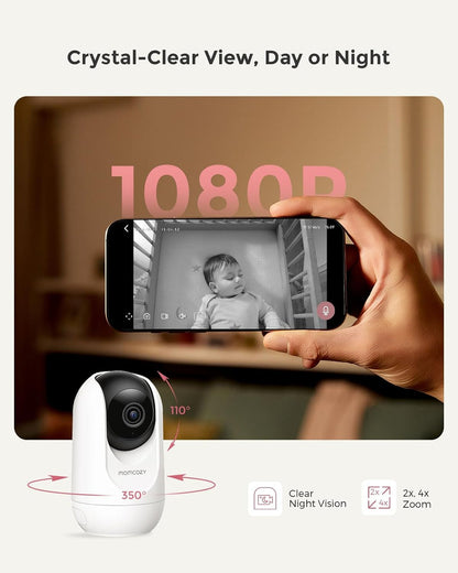 Momcozy BM04 – Kamerë Monitorimi Smart Wi-Fi për Foshnjë me Ekran 5″ dhe funksion Dual-Mode