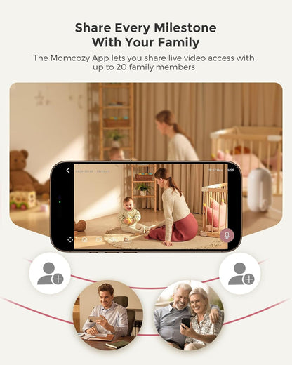 Momcozy BM04 – Kamerë Monitorimi Smart Wi-Fi për Foshnjë me Ekran 5″ dhe funksion Dual-Mode