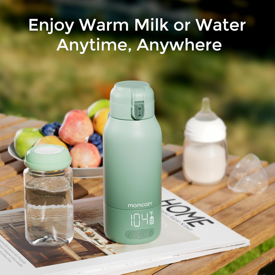 Momcozy MW05 – Ngrohës Portativ për Qumësht dhe Ujë për Udhëtim, 500ml